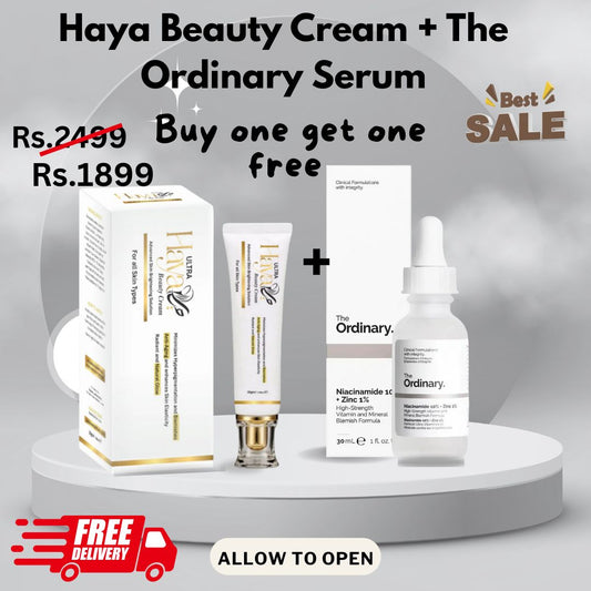 Haya Beauty Cream (Ultra) + The Ordinary Niacinamide Serum