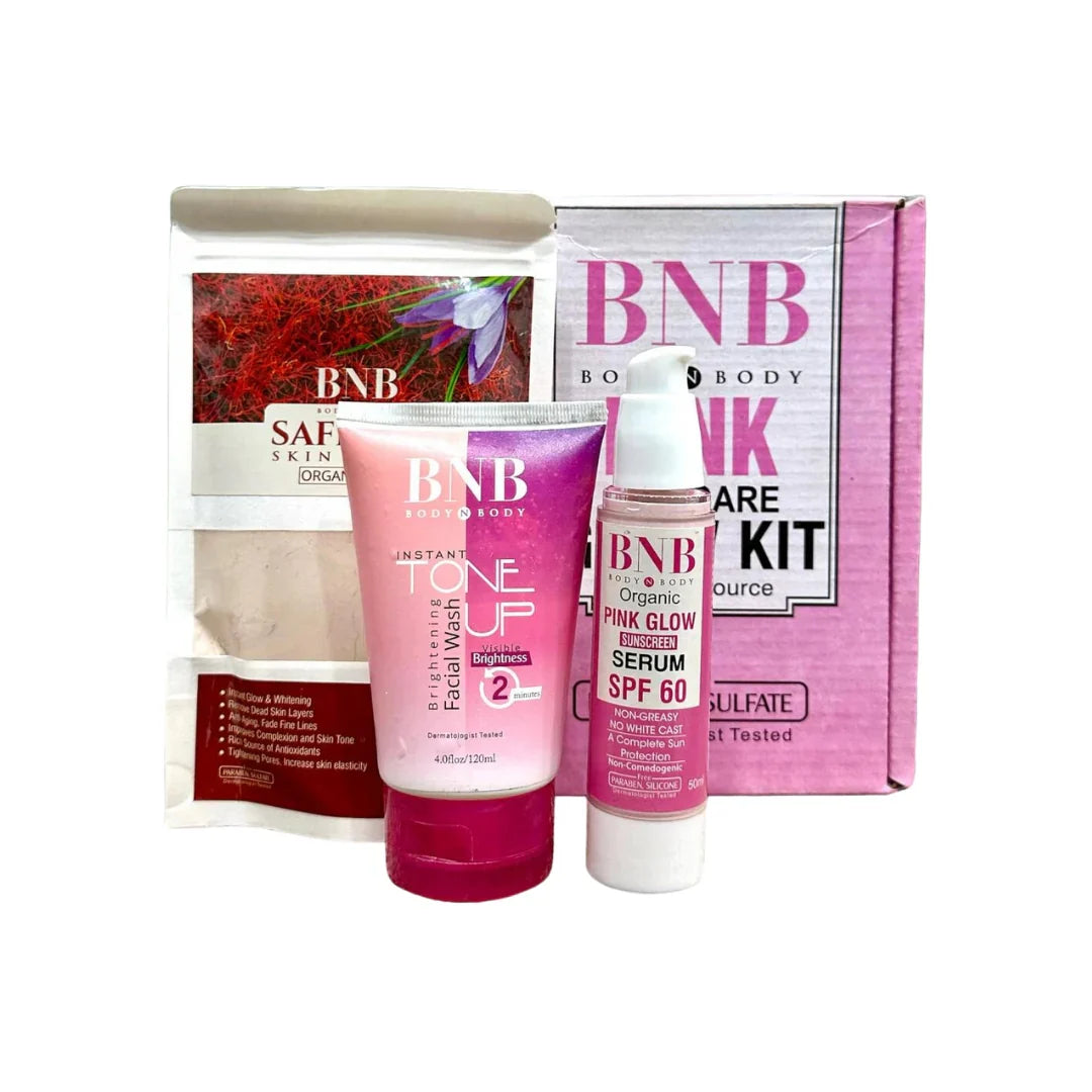 BNB Pink Skin Care Glow Kit Organic Source